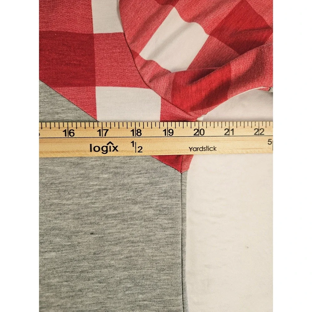 Gameday Couture Alabama Crimson Tide Roll Tide Plaid 3/4 Sleeve Tunic Top Small - Picture 9 of 10